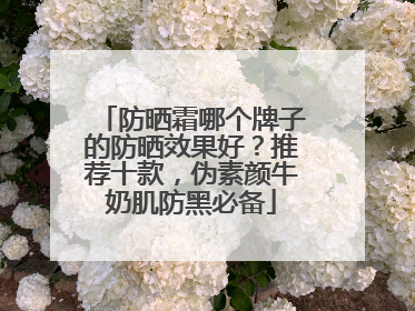 防晒霜哪个牌子的防晒效果好？推荐十款，伪素颜牛奶肌防黑必备
