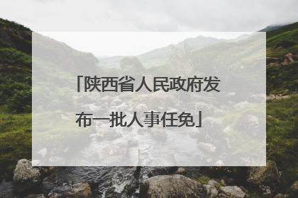 陕西省人民政府发布一批人事任免
