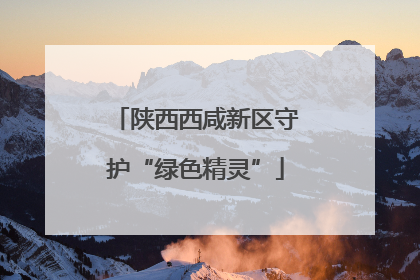 陕西西咸新区守护“绿色精灵”