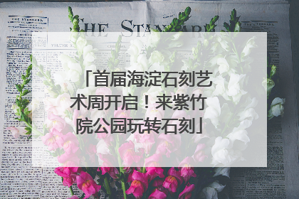 首届海淀石刻艺术周开启！来紫竹院公园玩转石刻