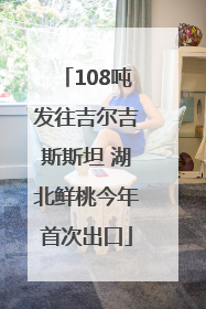 108吨发往吉尔吉斯斯坦 湖北鲜桃今年首次出口