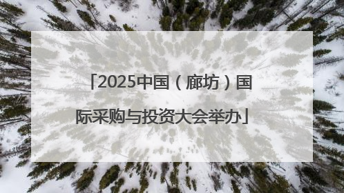 2025中国（廊坊）国际采购与投资大会举办