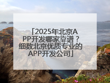 2025年北京APP开发哪家靠谱？细数北京优质专业的APP开发公司
