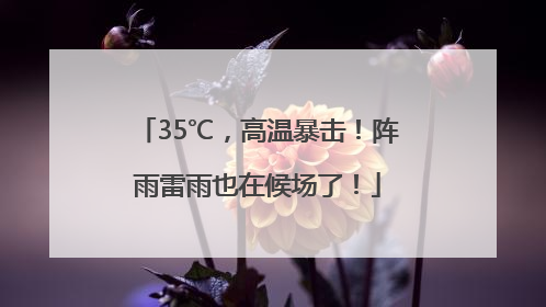 35℃，高温暴击！阵雨雷雨也在候场了！